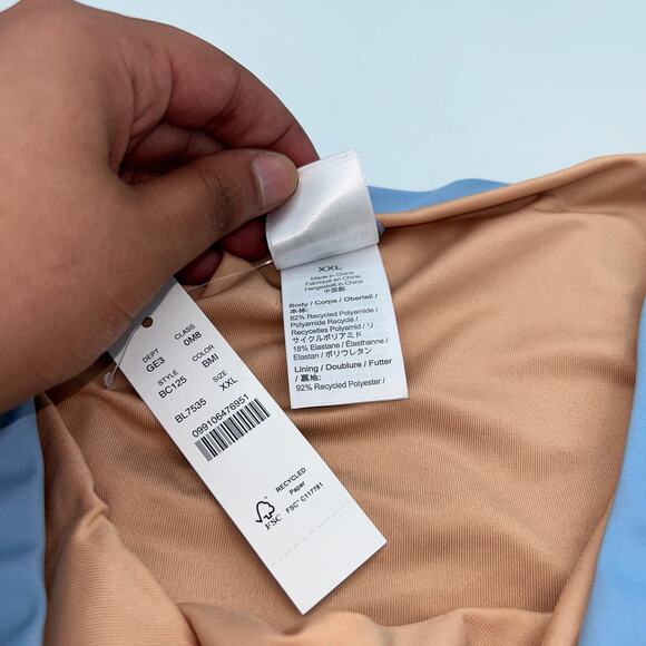 NWT J. Crew Blue Cheeky Curved Waist Bikini Swim Bathing Suit Bottom Size XXL - Picture 7 of 9